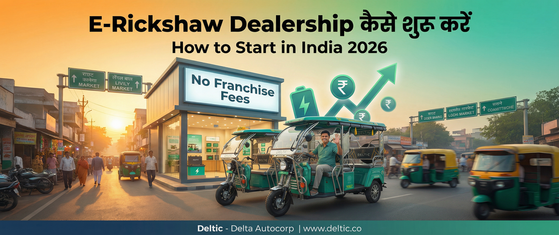 How to Start an E-Rickshaw Dealership in India (2026 Complete Guide): Investment, Profit and Process