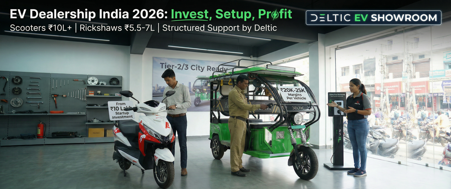 Electric Vehicle Dealership in India (2026 Guide): Investment, Setup and Profit Potential