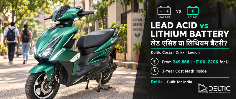 Lead Acid vs Lithium Battery for Electric Scooter in India (2026): Price, Cost and Which One to Buy